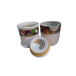 Canister & Lid Creamer Folk Art Scene Metropolitan